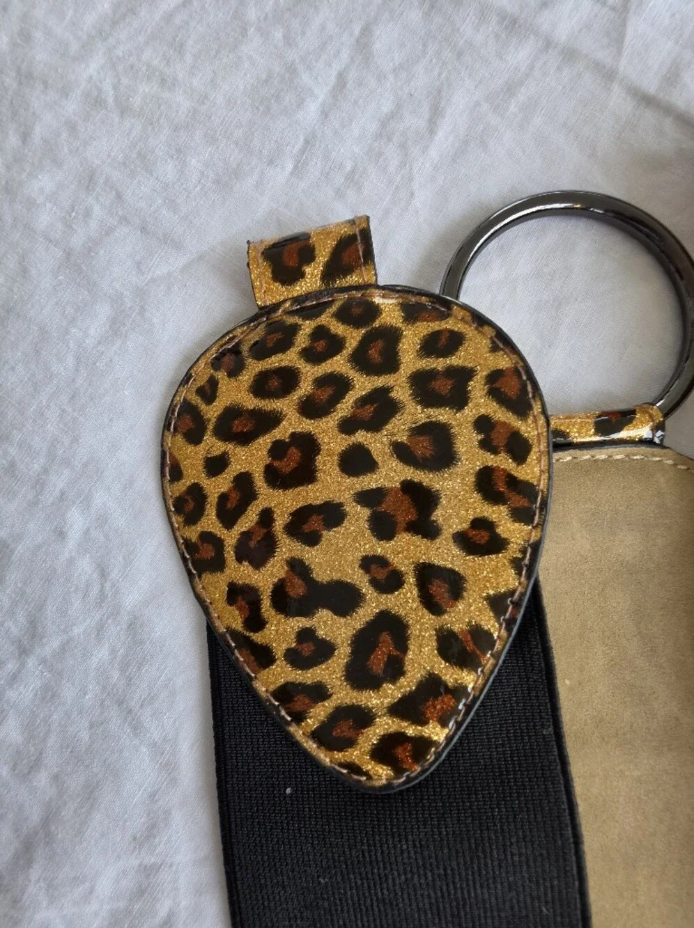 Betsy Johnson Leopard Print O-Ring Belt - Women Size Xl-2 XL